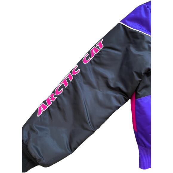 Vintage Arctic Cat Thinsulate 2in1 Legend Jacket Purple Pink Block Size Medium - Picture 6 of 8